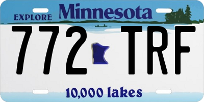 MN license plate 772TRF