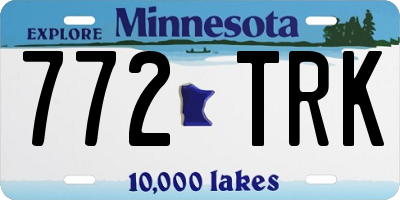 MN license plate 772TRK