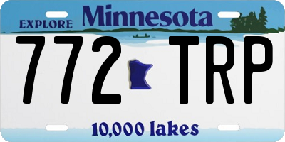 MN license plate 772TRP