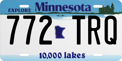 MN license plate 772TRQ