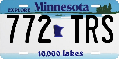 MN license plate 772TRS