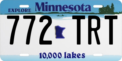 MN license plate 772TRT