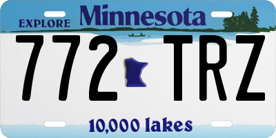 MN license plate 772TRZ