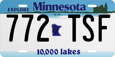 MN license plate 772TSF