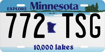 MN license plate 772TSG