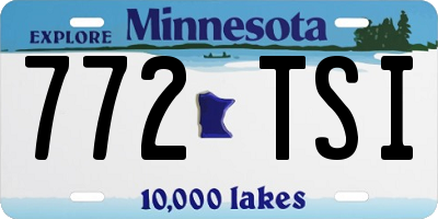 MN license plate 772TSI