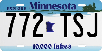 MN license plate 772TSJ