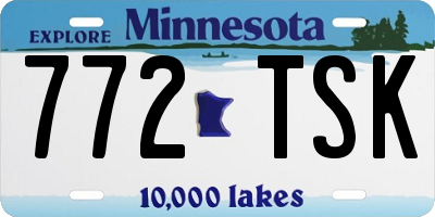 MN license plate 772TSK