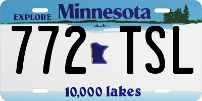 MN license plate 772TSL