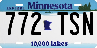 MN license plate 772TSN