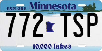 MN license plate 772TSP