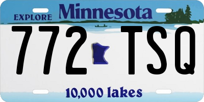 MN license plate 772TSQ