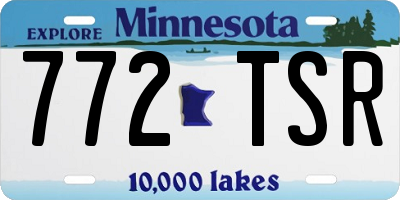 MN license plate 772TSR