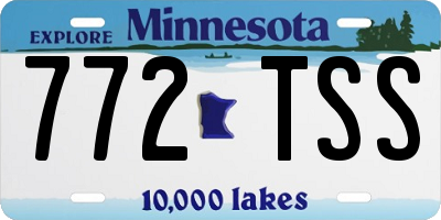 MN license plate 772TSS