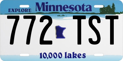 MN license plate 772TST