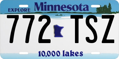 MN license plate 772TSZ