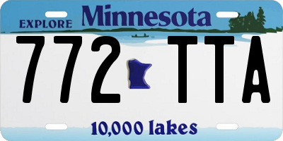 MN license plate 772TTA