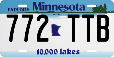 MN license plate 772TTB