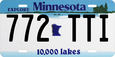 MN license plate 772TTI