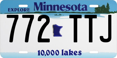 MN license plate 772TTJ