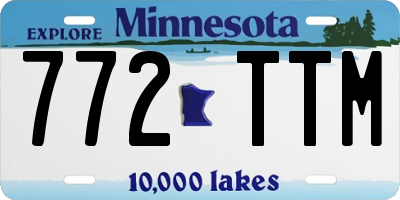 MN license plate 772TTM