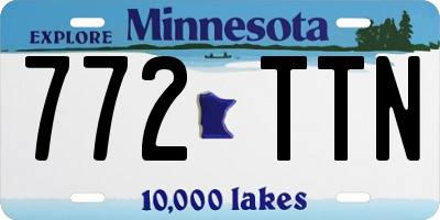 MN license plate 772TTN