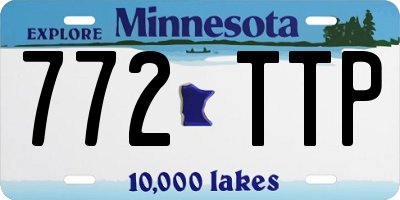MN license plate 772TTP
