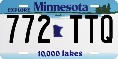MN license plate 772TTQ