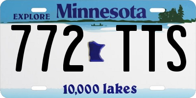 MN license plate 772TTS
