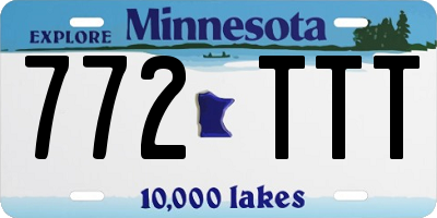 MN license plate 772TTT