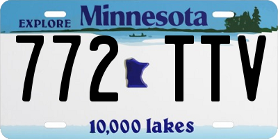 MN license plate 772TTV