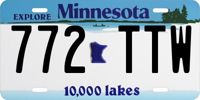 MN license plate 772TTW