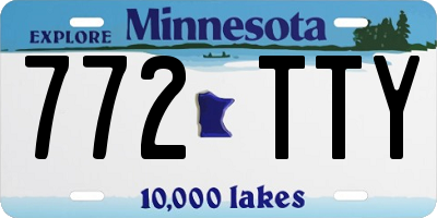 MN license plate 772TTY
