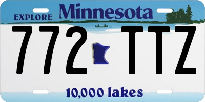 MN license plate 772TTZ