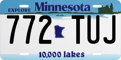 MN license plate 772TUJ