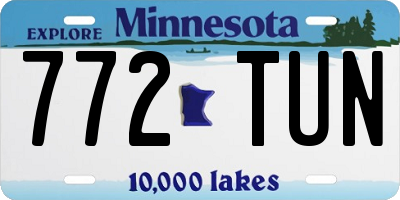MN license plate 772TUN