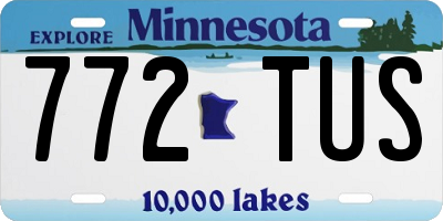 MN license plate 772TUS