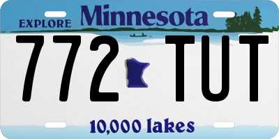 MN license plate 772TUT