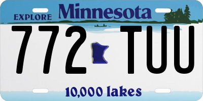 MN license plate 772TUU