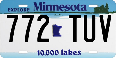 MN license plate 772TUV