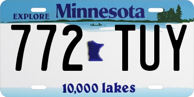 MN license plate 772TUY