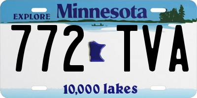 MN license plate 772TVA