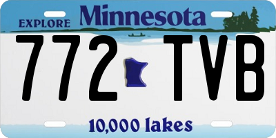 MN license plate 772TVB