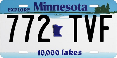 MN license plate 772TVF