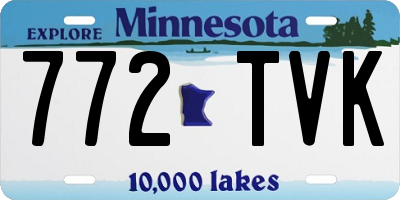 MN license plate 772TVK