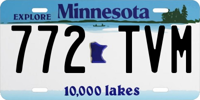 MN license plate 772TVM