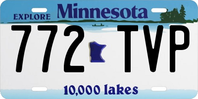 MN license plate 772TVP