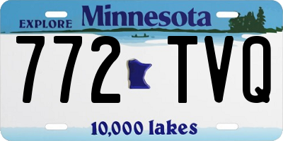 MN license plate 772TVQ