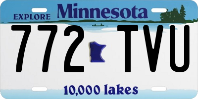 MN license plate 772TVU