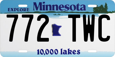 MN license plate 772TWC